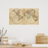 Poster Carte du monde 3 (Cuisine)