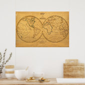 Poster Carte du monde 5 (Cuisine)