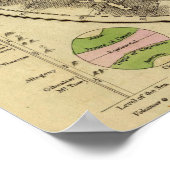 Poster Carte du monde à double hémisphère (Coin)