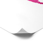 Poster Carte du monde à l'aquarelle rose (Coin)