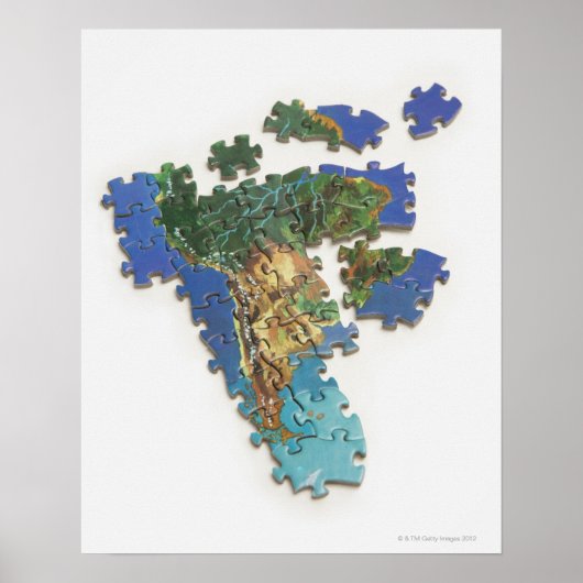 Poster Carte du monde, Amérique du Sud 2 (Devant)