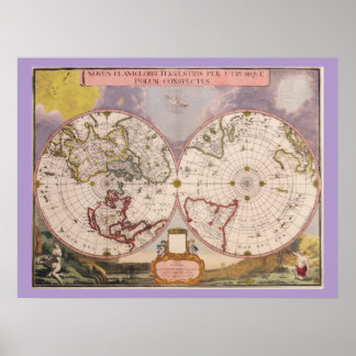 Poster Carte du monde antique