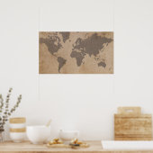 Poster Carte du monde antique (Cuisine)