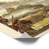 Poster Carte du monde antique, ch. 1680. Par Frederick de (Coin)