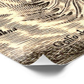 Poster Carte du monde antique de Poséidon et Dauphin (Coin)