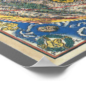 Poster Carte du monde antique en forme de cœur par Peter  (Coin)