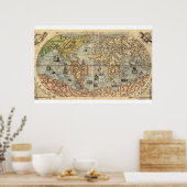 Poster Carte du monde antique image 1565 Ferando Berteli (Cuisine)