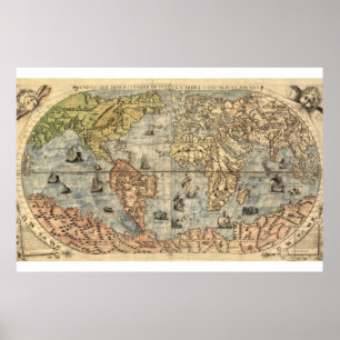Poster Carte du monde antique image 1565 Ferando Berteli