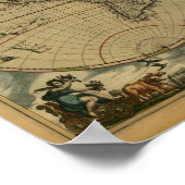 Poster Carte du monde antique par Joan Blaeu, vers 1664 (Coin)