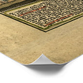 Poster Carte du monde antique par Johann Baptist Homann,  (Coin)