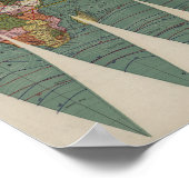 Poster Carte du monde antique Rand McNally 1891 (Coin)