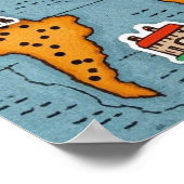 Poster Carte du monde avec citation (Coin)