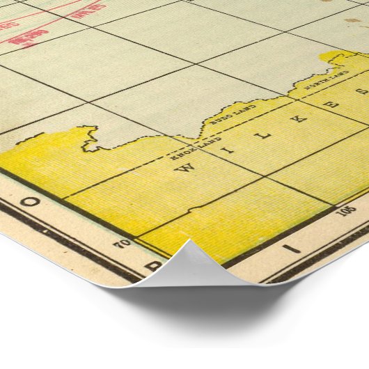 Poster Carte du monde avec voies de navigation (Coin)