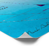 Poster Carte du monde Blue Globe (Coin)