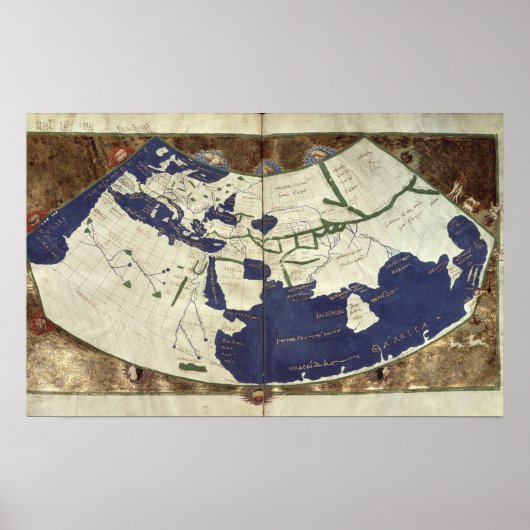 Poster Carte du monde connu, de 'Geographia' (Devant)