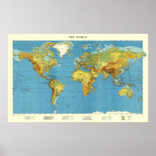 Poster Carte du monde de 1947 (Devant)