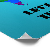 Poster Carte du monde de la fierté arc-en-ciel LGBT (Coin)