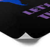 Poster Carte du monde de la fierté de bisexualité (Coin)