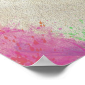 Poster Carte du monde de l'aquarelle colorée (Coin)