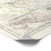 Poster Carte du monde de l'hémisphère oriental (Coin)