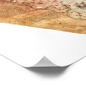 Poster Carte du monde de Piri Reis (Coin)