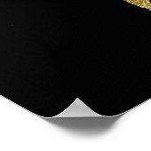 Poster carte du monde des couleurs dorées (Coin)