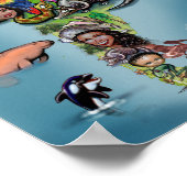 Poster Carte du monde des loisirs (Coin)