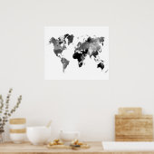 Poster Carte du monde Design 42 (Cuisine)