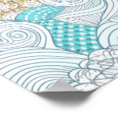 Poster Carte du monde Design asiatique (Coin)