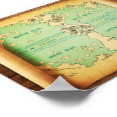 Poster Carte du monde d'une pièce (Coin)