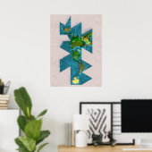 Poster Carte du monde Dymaxion (Bureau à domicile)