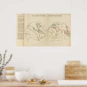 Poster Carte du monde en 4 parties (Cuisine)