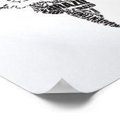 Poster Carte du monde en typographie (Coin)