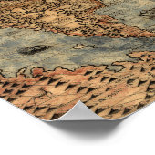 Poster Carte du monde Forlani Antiquev 1565 Renaissance (Coin)