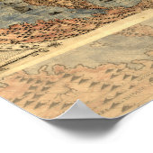 Poster Carte du monde Forlani Antiquev 1565 Renaissance (Coin)