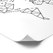 Poster Carte du monde géométrique (Coin)