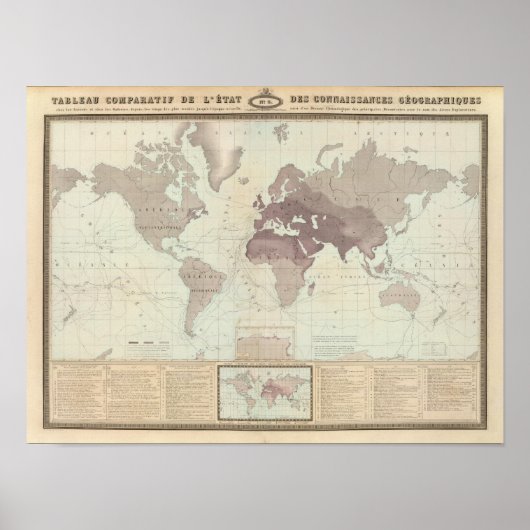 Poster Carte du monde historique (Devant)