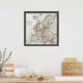 Poster Carte du monde historique médiéval antique (Cuisine)