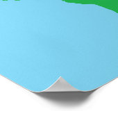 Poster Carte du monde illustrée 3 (Coin)