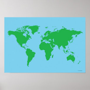 Poster Carte du monde illustrée 3