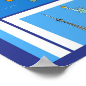 Poster Carte du monde illustrée des grands enfants - 42 x (Coin)