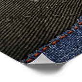 Poster Carte du monde Jeans (Coin)