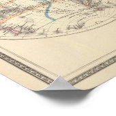 Poster Carte du monde Lithographiée (Coin)