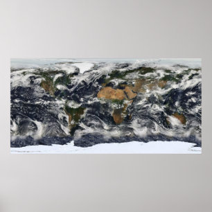 Poster Carte du monde MODIS