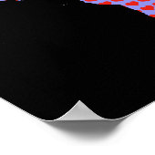 Poster carte du monde - motif d'amour (Coin)