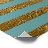 Poster carte du monde noir avec rayures (Coin)