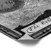 Poster Carte du monde noir et blanc (1626) (Coin)