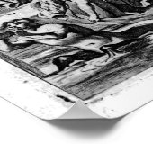 Poster Carte du monde noir et blanc (1690) (Coin)