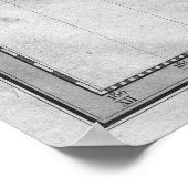 Poster Carte du monde noir et blanc (1801) (Coin)