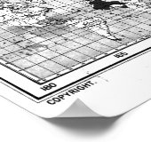 Poster Carte du monde noir et blanc (1918) (Coin)